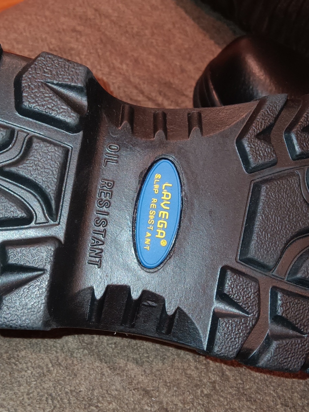 Women's Black Lace-Up Work Boots with Padded Ankle - Picture 3 of 6